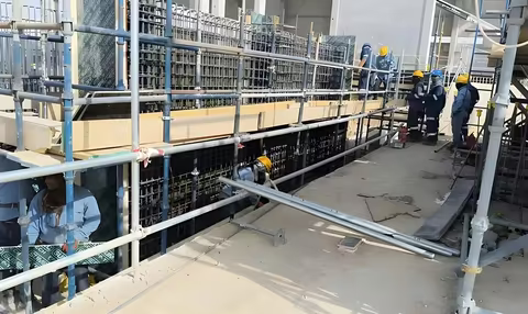 Concrete works at the HVDC converter station site